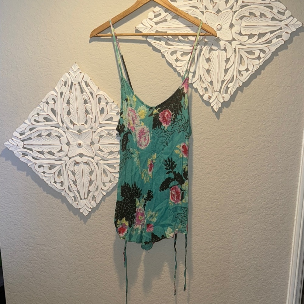 Billabong Floral Teal Romper